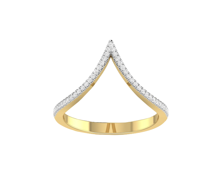 Gold Curved Crown Ring