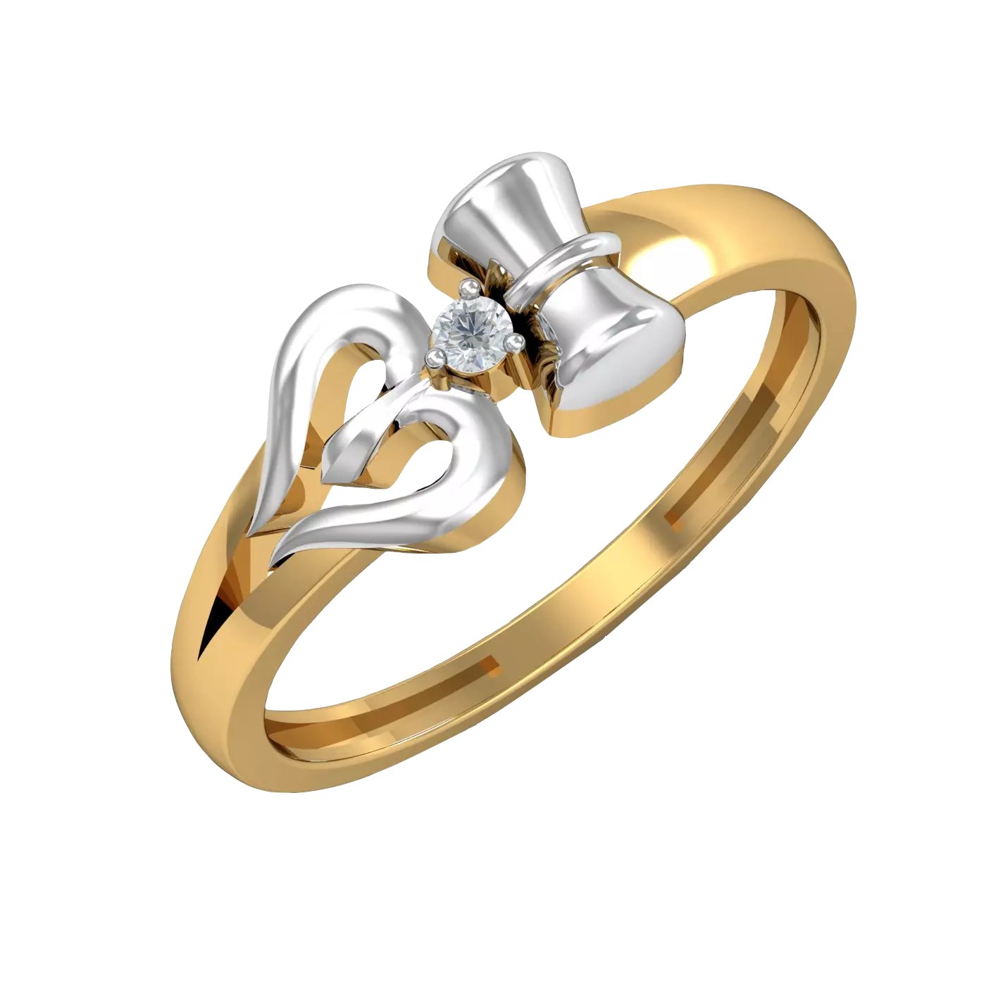 The Damru Trishul Shiva Ring