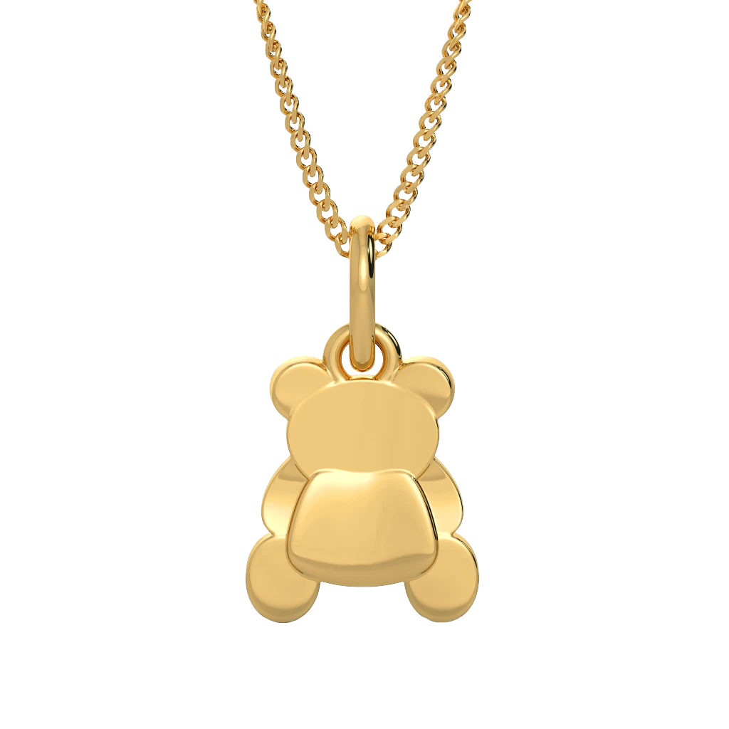 Teddy Bear Gold Pendant