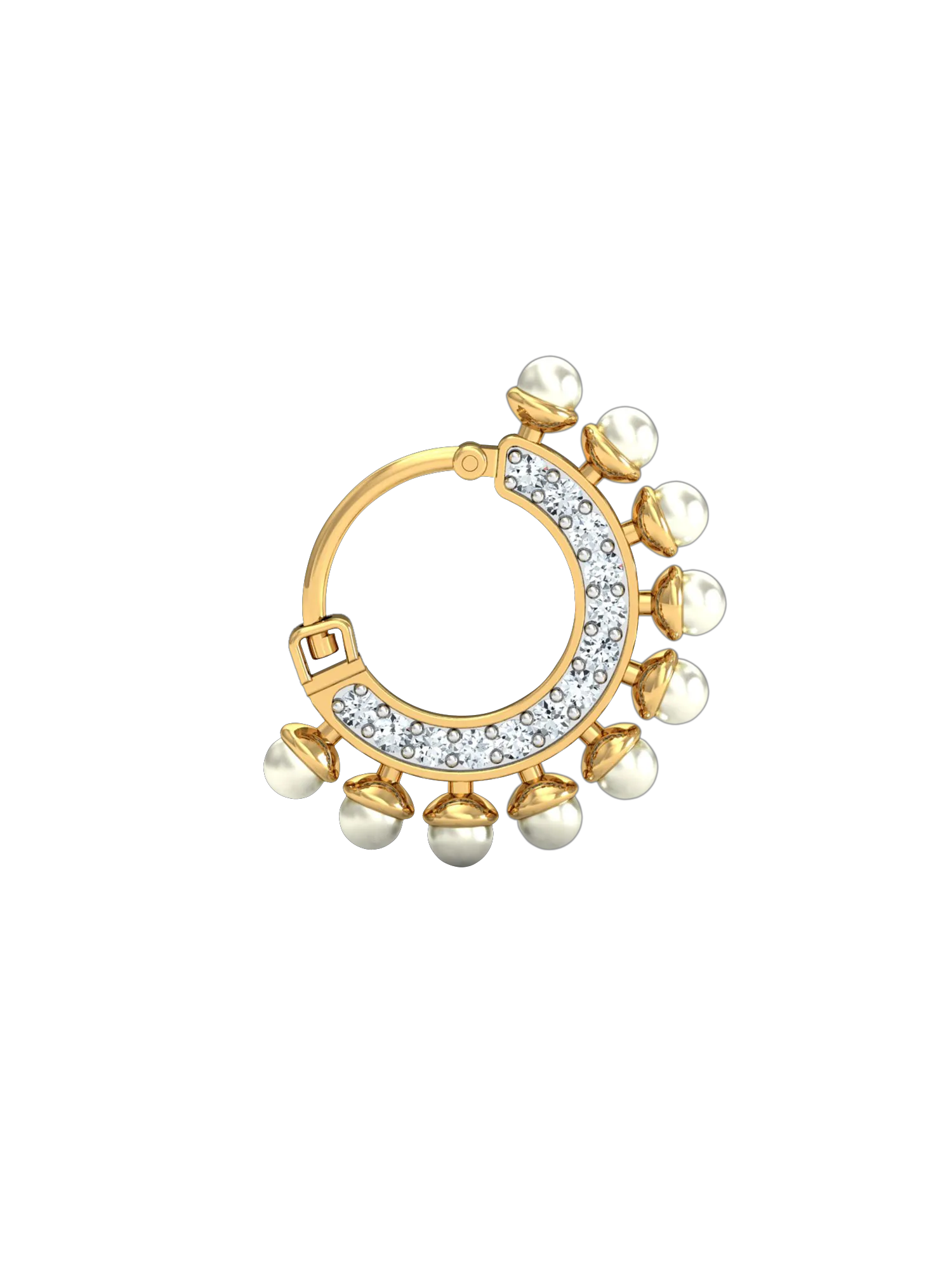 Dream Pearl & Diamond Nose Ring