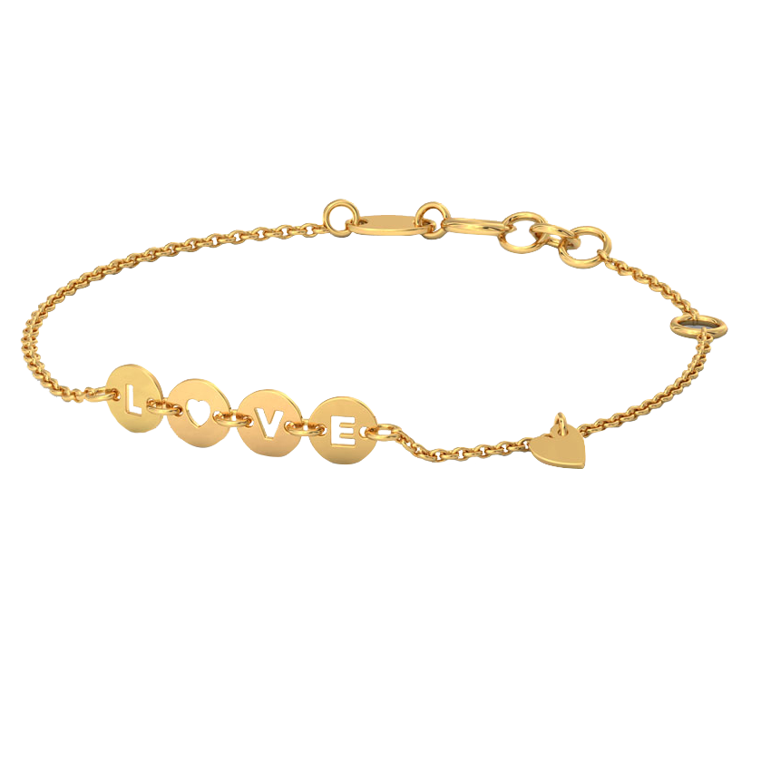 Love Charm Gold Bracelet