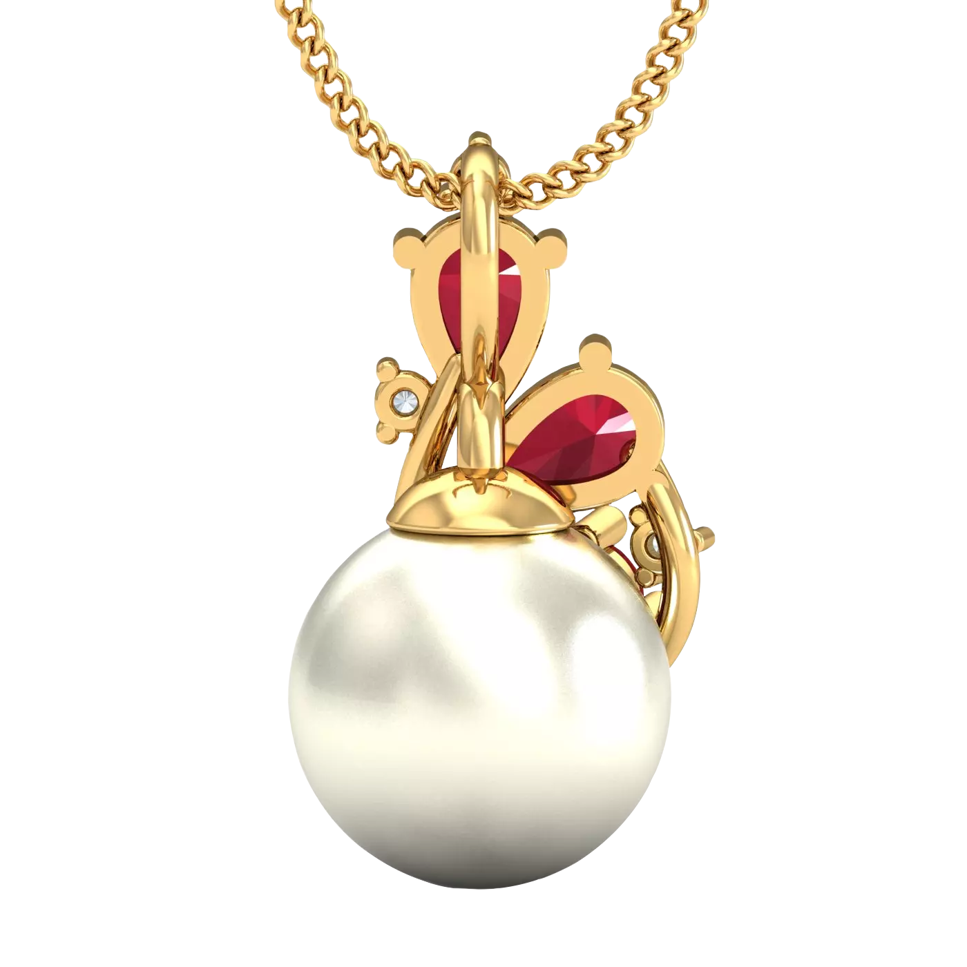 The Sereno Ruby Pearl Pendant