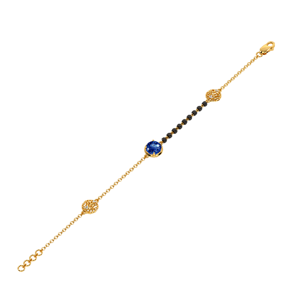 The Blue Sapphire Mangalsutra Bracelet