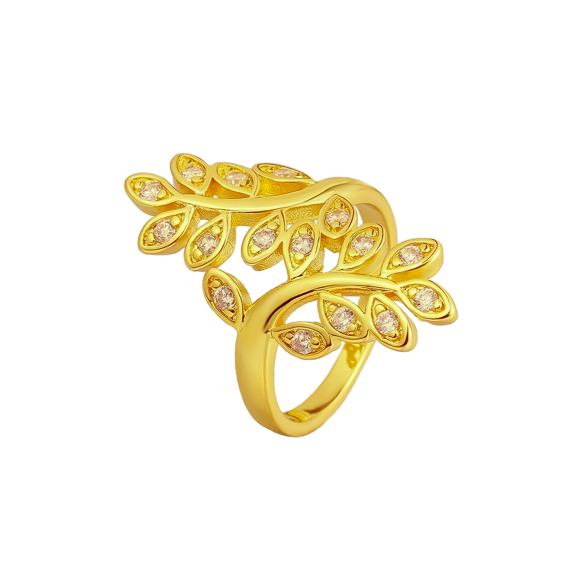 Delicate Leaf Design Stacking Ring in Rose Gold — kisnagems.co.uk