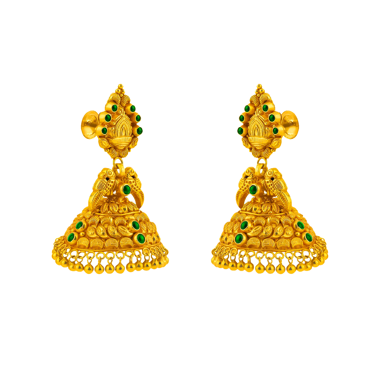 Gold Peacock Design Earring