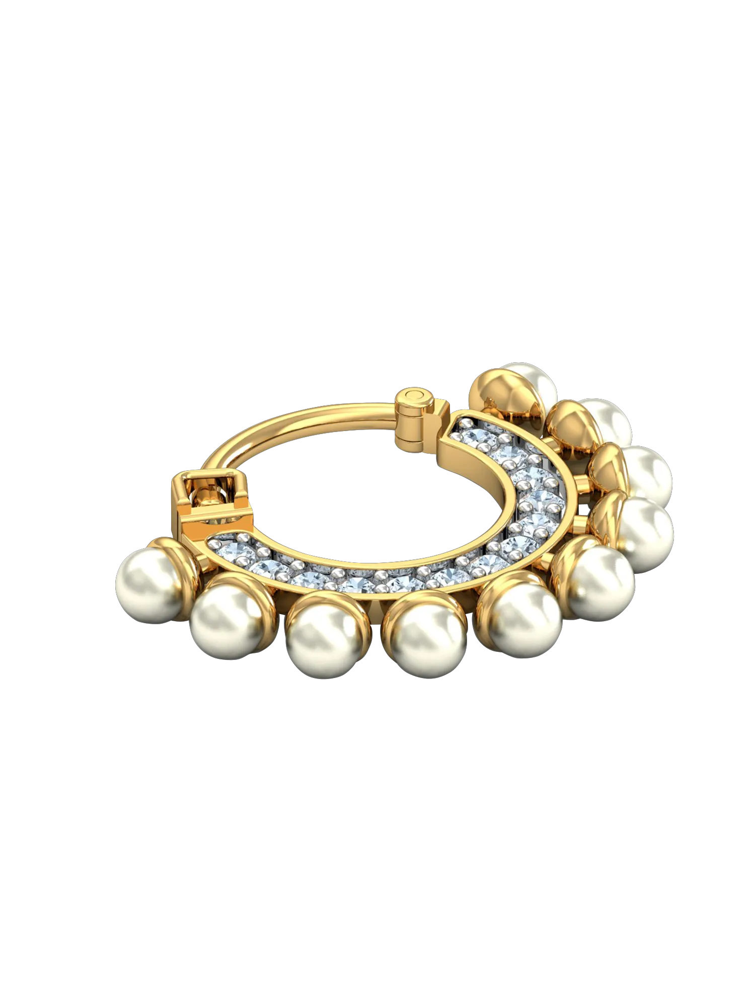 Dream Pearl & Diamond Nose Ring